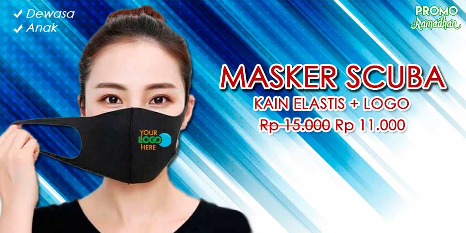 Custom Print Masker  Scuba  Cocok untuk Masker  Company 