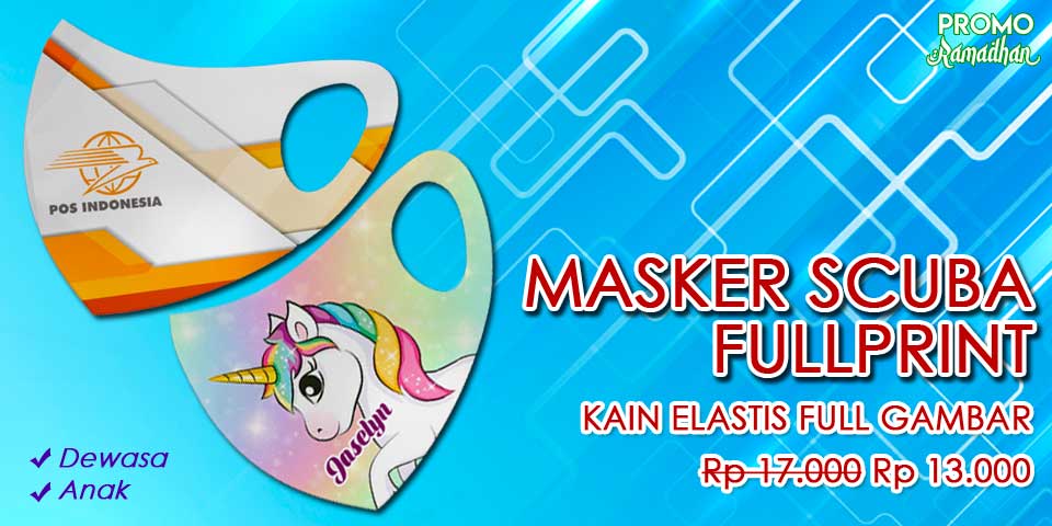  Masker  Scuba  Custom Fullprint Anti Droplet KaosSukaSuka